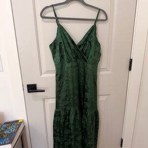 Lulu's Forest Green Midi Dress